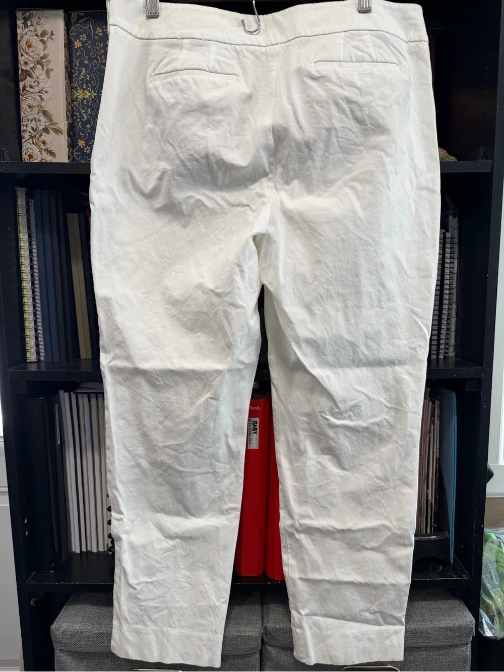 Talbot White Ankle Pant with Tan Lining